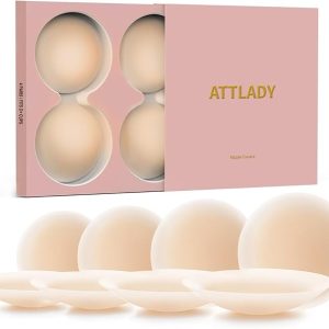 nipple covers no show 4 pairs reusable adhesive silicone sticky triangle nipple pasties for women