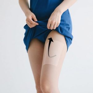 10pcs instant thigh lift tape, invisible adhesive strips to tighten loose skin & smooth cellulite, waterproof & sweatproof body tape for women